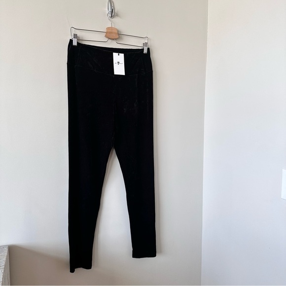 Nwt-7 For All Mankind-Velvet High Rise Wide Waistband Leggings (Size:Medium) - Picture 6 of 8